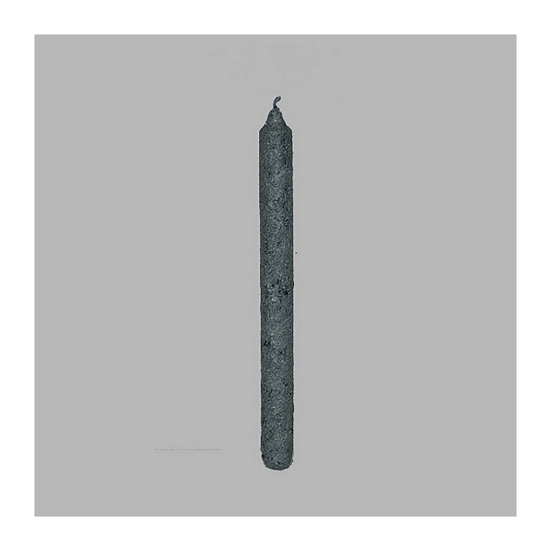 bougie couleur argent 27 cm de haut 2.5 cm