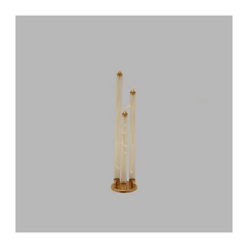oil light transparent and brass Height 32 cm and 8 cm
