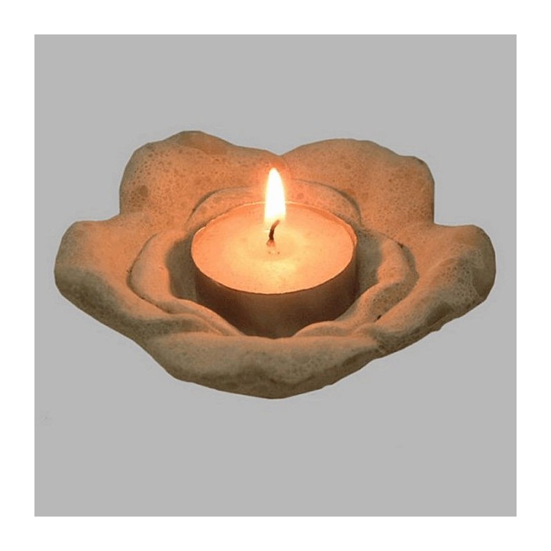 tea light holder rose shape 9 cm