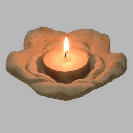 support de feu thé forme de rose 9 cm