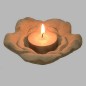 support de feu thé forme de rose 9 cm