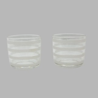 Set of 2 Glass Tealight Holders