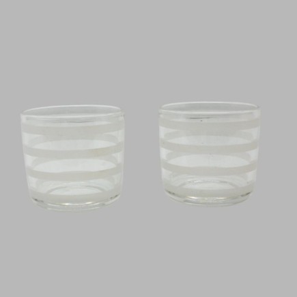 Set of 2 Glass Tealight Holders