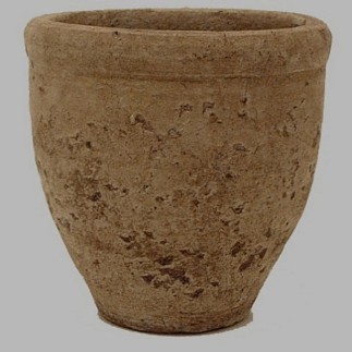 Dark pot de fleurs en pierre brune