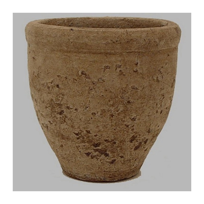 Dark brown stone flowerpot