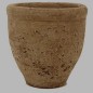Dark pot de fleurs en pierre brune