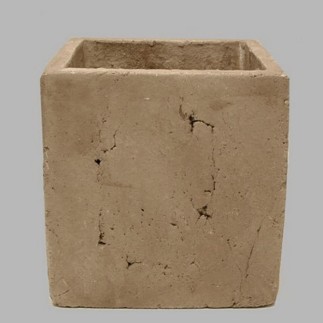 bloempot van steen vierkant 20 x 20 cm hoogte 20 cm