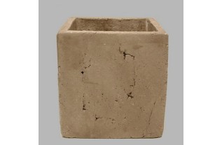 bloempot van steen vierkant 20 x 20 cm hoogte 20 cm