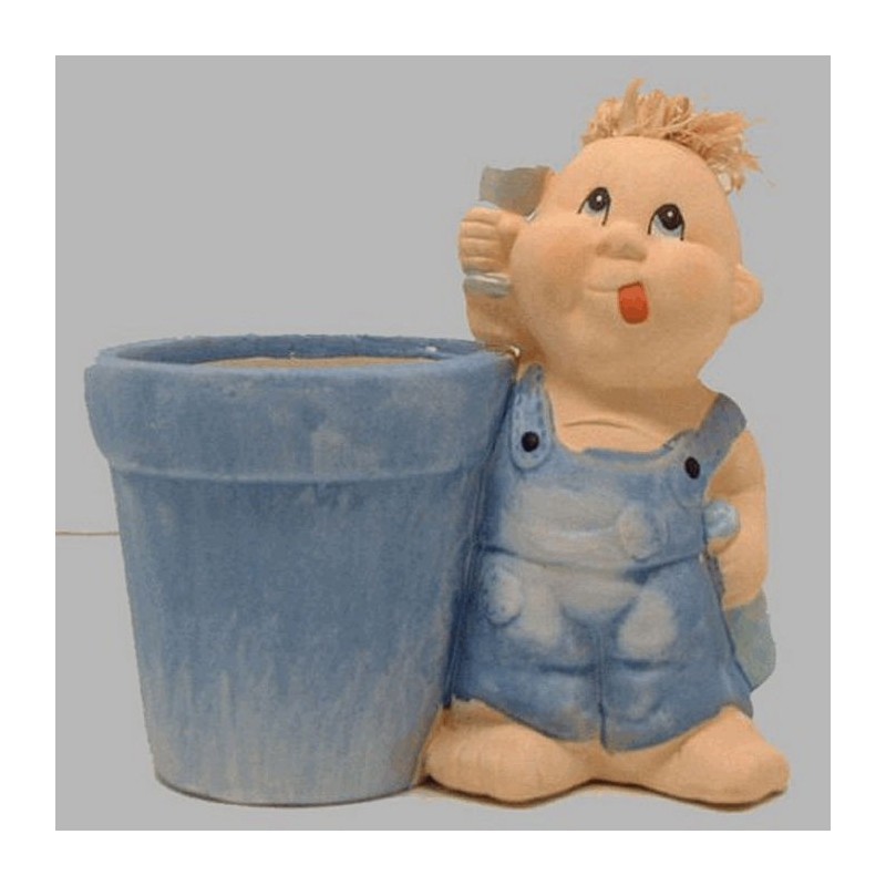 bloemenpotje met jongen keramiek