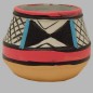vase of pottery Africa design 7 cm high 9 cm