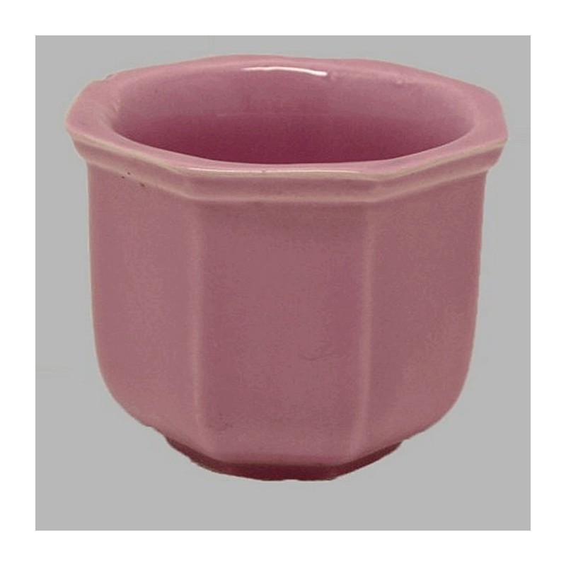 Pottery jar colour purple 6 cm high 7 cm