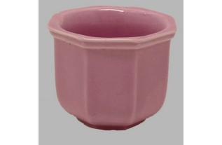 Pottery jar colour purple 6 cm high 7 cm