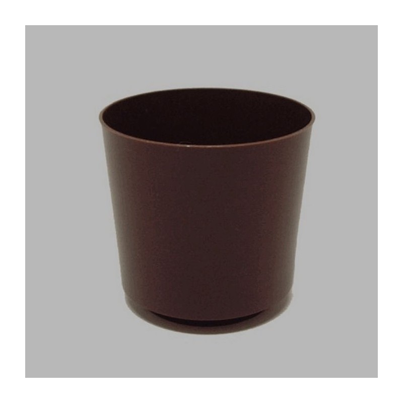 Flowerpot colour dark brown plastic height 8 cm 9 cm