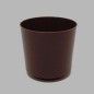 Pot de fleurs couleur brun foncé plastique hauteur 8 cm Dm 9 cm