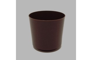 Flowerpot colour dark brown plastic height 8 cm 9 cm