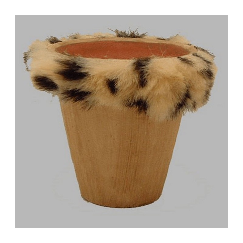 bloempot met tijger motief rand 10 cm