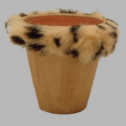 bloempot met tijger motief rand 10 cm