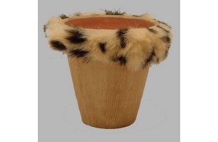 bloempot met tijger motief rand 10 cm