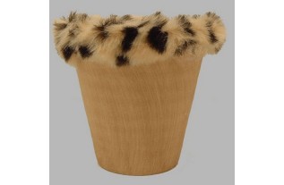 bloempot met tijger motief rand 16 cm