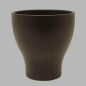 pot de fleur en pierre forme de calice noir H 17 x 15 cm