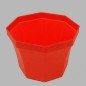 pot de fleur 8 côtés couleur rouge Dm 90 mm h 65 mm 20 pcs