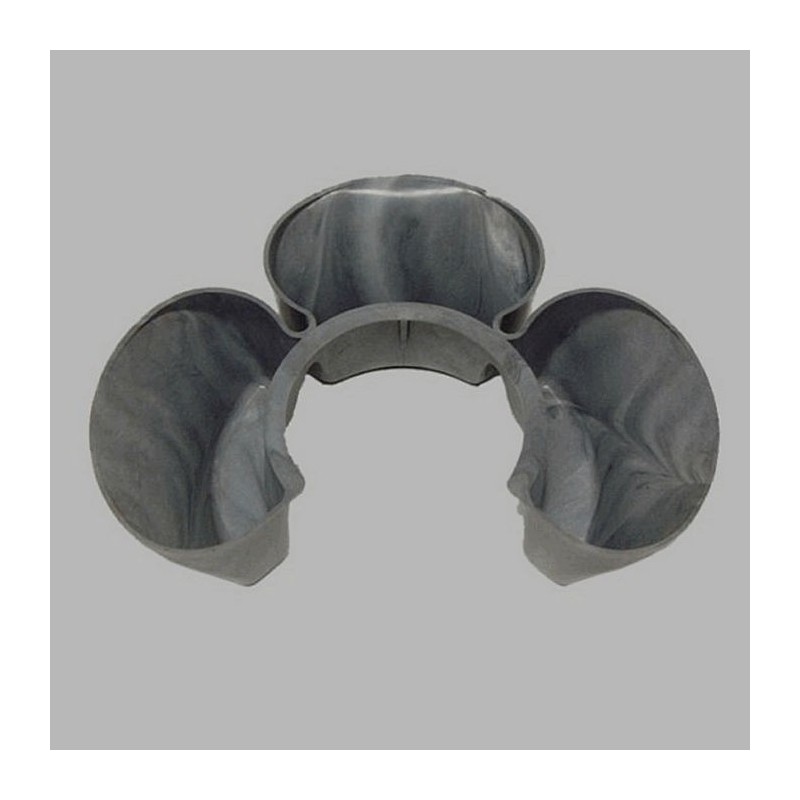 flower pot three leaves color grey 18 x 14 cm