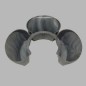 flower pot three leaves color grey 18 x 14 cm