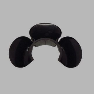 flower pot three leaves color black 18 x 14 cm