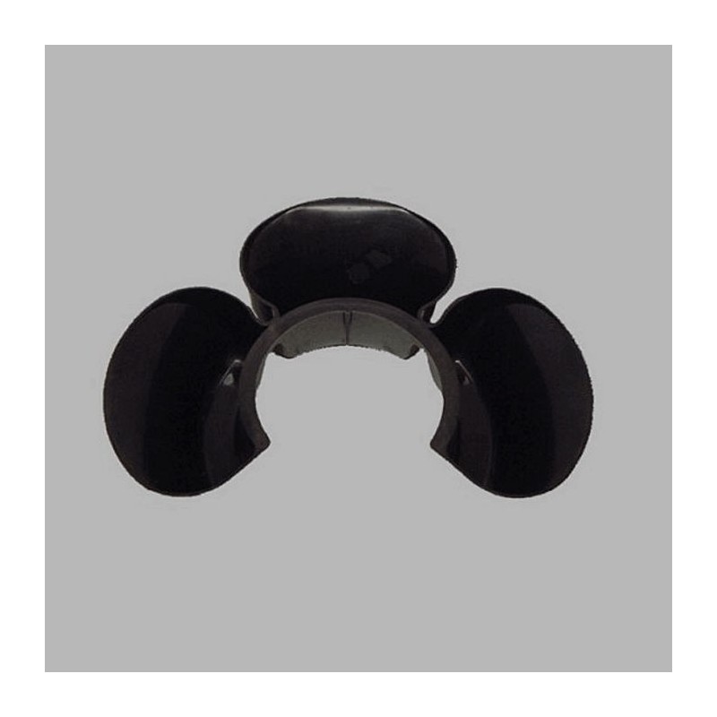 flower pot three leaves color black 18 x 14 cm