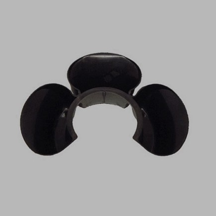 flower pot three leaves color black 18 x 14 cm