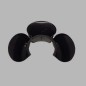 flower pot three leaves color black 18 x 14 cm
