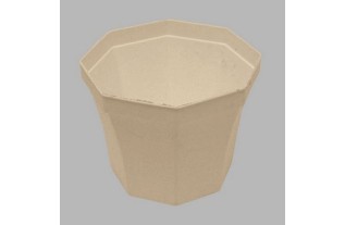 bloempotje 8 kant kleur wit 90 mm H 65 mm 20 stuks