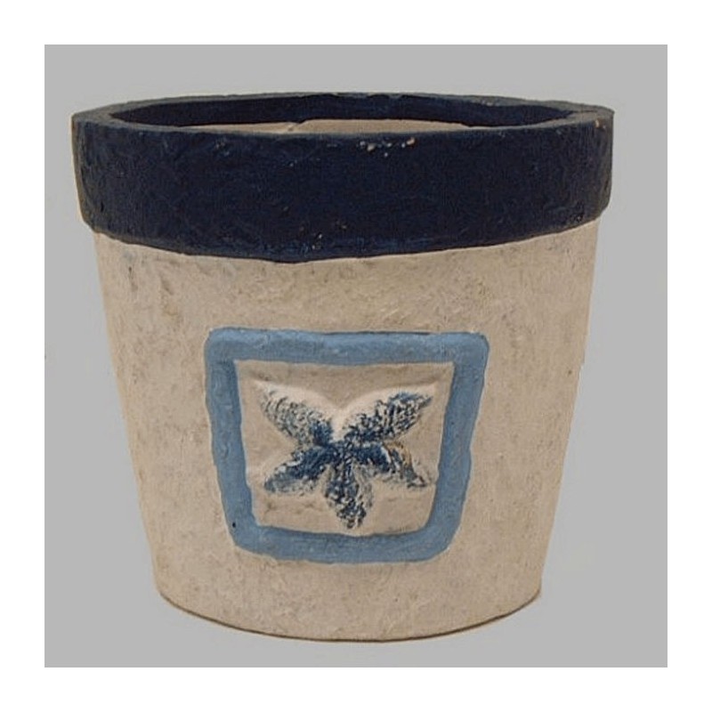 Flower pot with starfish