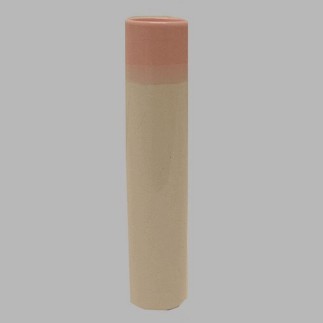 Vase tube couleur blanc-rose
