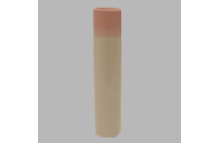 Vase tube couleur blanc-rose