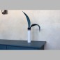 Vase tube couleur blanc-noir