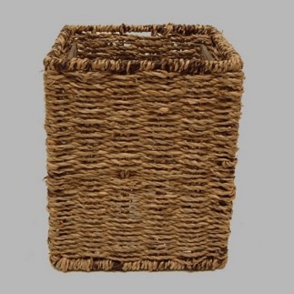 Natuurlijke Elegantie Rieten Pot met Glazen Binnenpot voor Bloemen en Decoratie