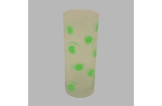 glas met de hand geschilderd