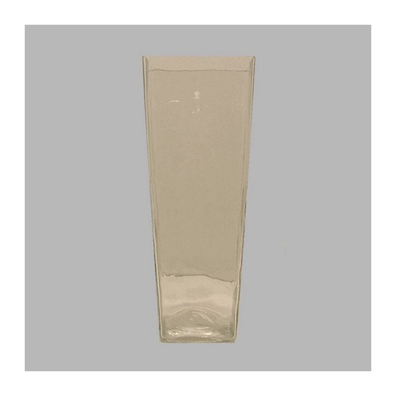 Glass square flower vase Height 39 cm