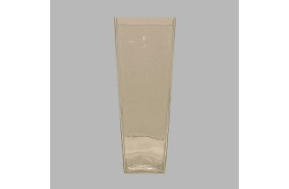 Glass square flower vase Height 39 cm