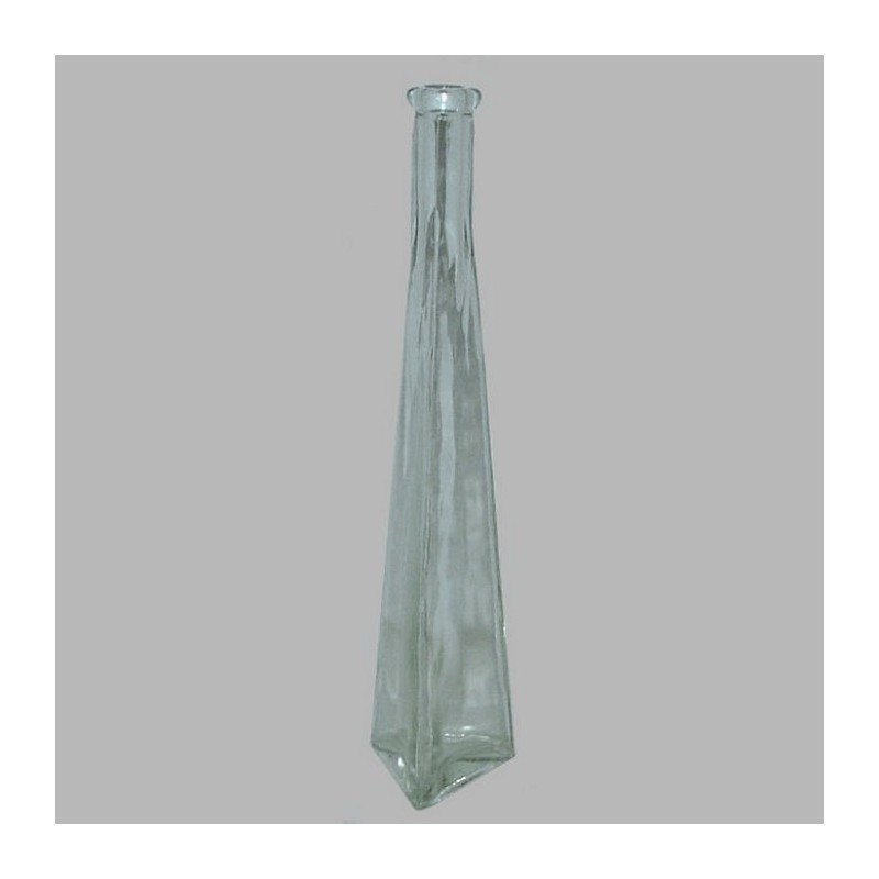 vase à  fleur forme de la bouteille triangle hauteur 32 cm