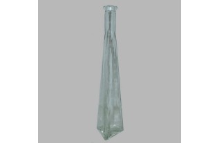bloemen vaas fles vorm driehoek hoogte 32 cm