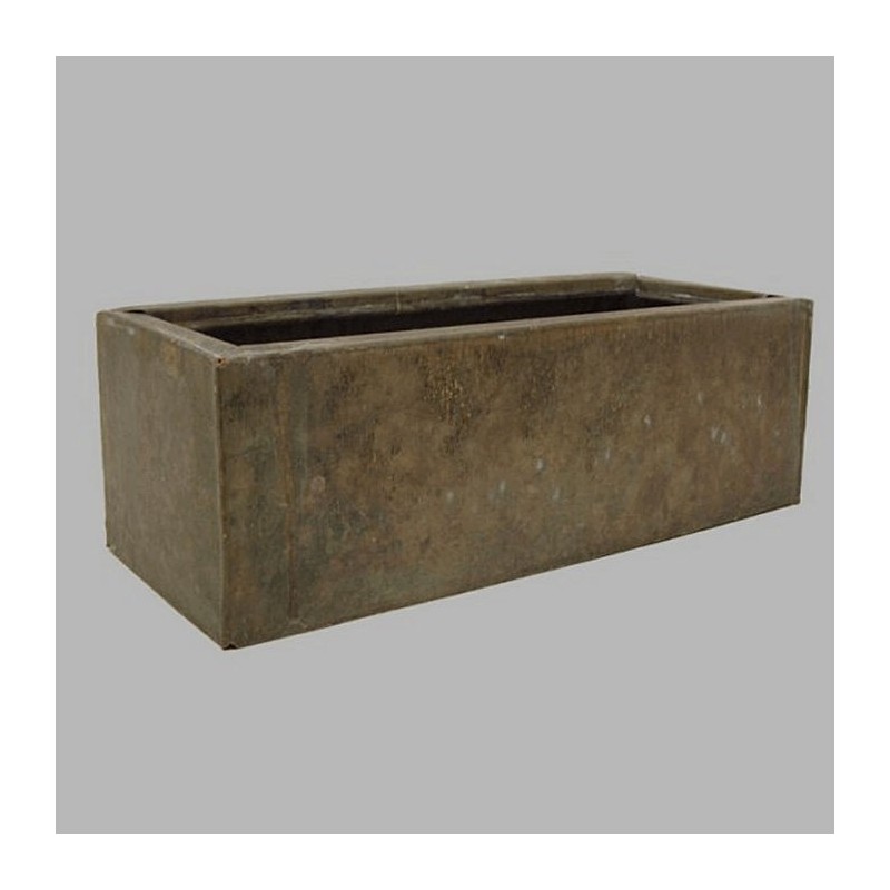 zinken rechthoekige bak 12 x 30 cm hoogte 12 cm