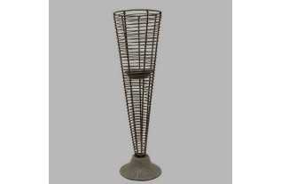 ijzeren mand op puntvorm h 45cm br 12cm