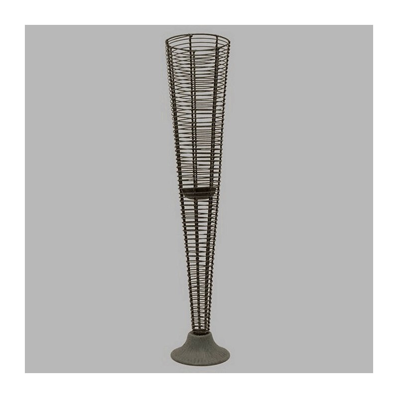 ijzeren mand op puntvorm h 63cm br 12cm