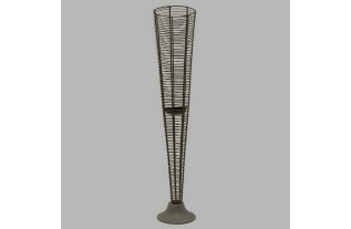 ijzeren mand op puntvorm h 63cm br 12cm