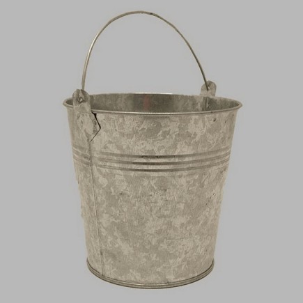 zinken emmer met handvat 13 cm Hoogte 12 cm