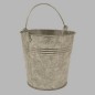 zinc bucket with handle 13 cm height 12 cm