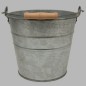 Zinc bucket with handle color mat 26 cm height 24 cm
