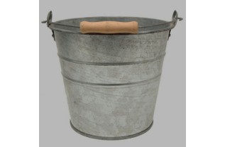 Zinc bucket with handle color mat 26 cm height 24 cm